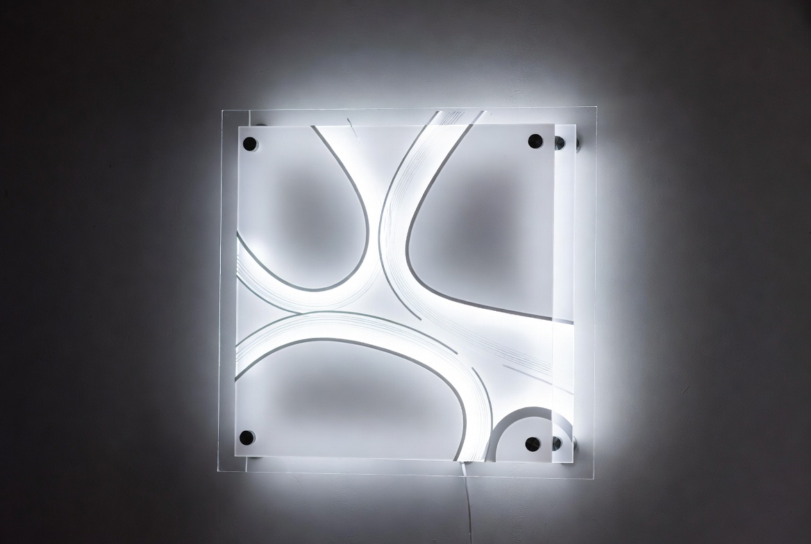 带背光的分层亚克力艺术