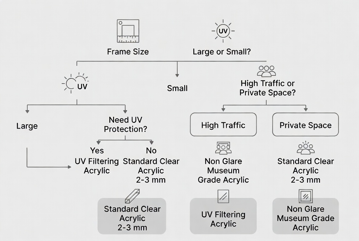 为框架选择合适的亚克力