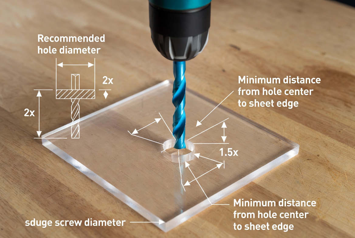 亚克力钻孔和孔设计